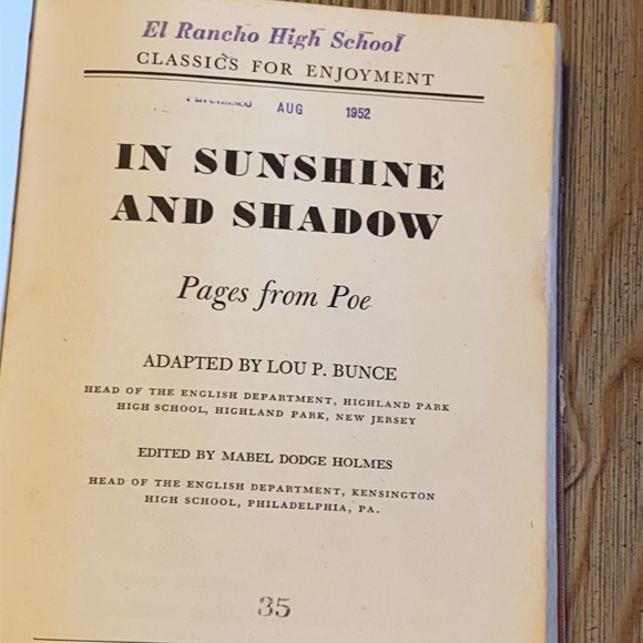 Short Stories by Edgar Allan Poe 1946 In Sunshine and Shadow - Picture 5 of 8